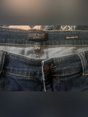 Judy Blue Dark Indigo Relaxed Fit Jeans plus size 22